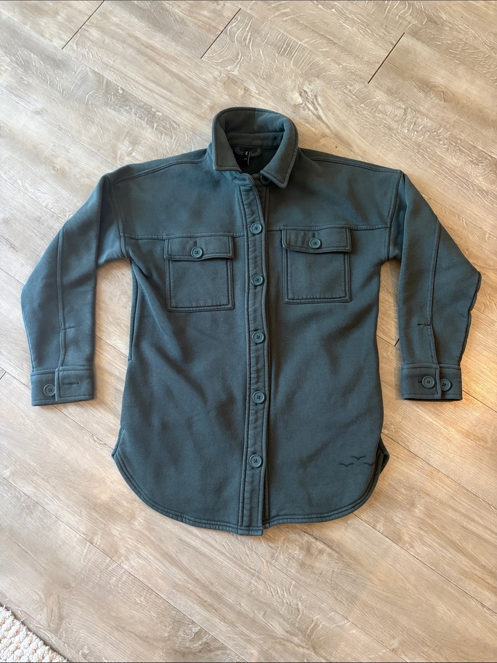 Lazypants Button-Front Green Shacket Size Medium